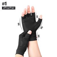 Copper Compression Fingerless Gloves (1 Pair)